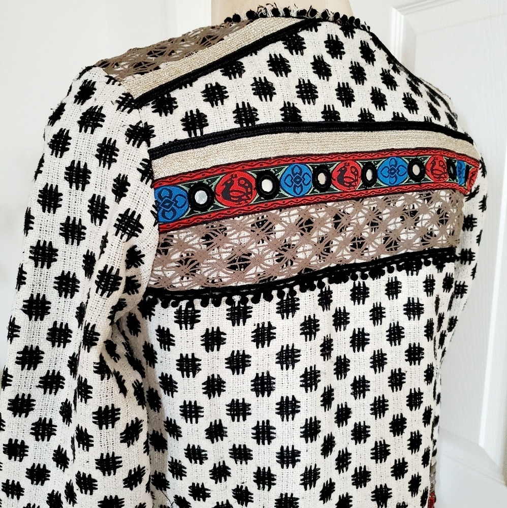 NWT Twelfth St. by Cynthia Vincent Embroidered Silk Jacket size 2 - Picture 7 of 10